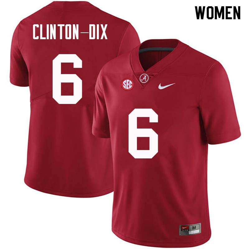 Alabama Crimson Tide Women's Ha Ha Clinton-Dix #6 Crimson NCAA Nike Authentic Stitched College Football Jersey KX16L72TI